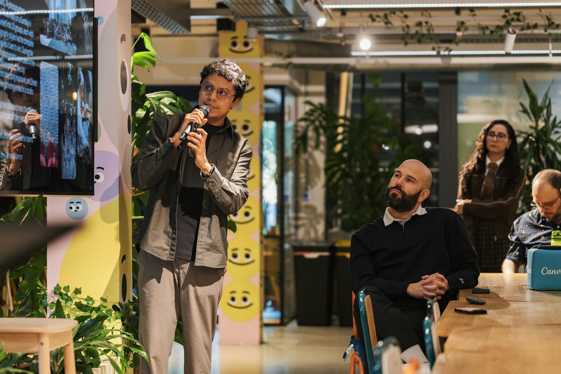 Business travelers at airport